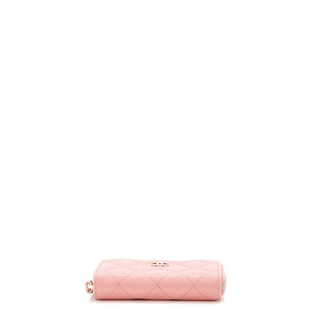 Chanel CC Zip Coin Purse Quilted Caviar Small Pink - Picture 4 of 6